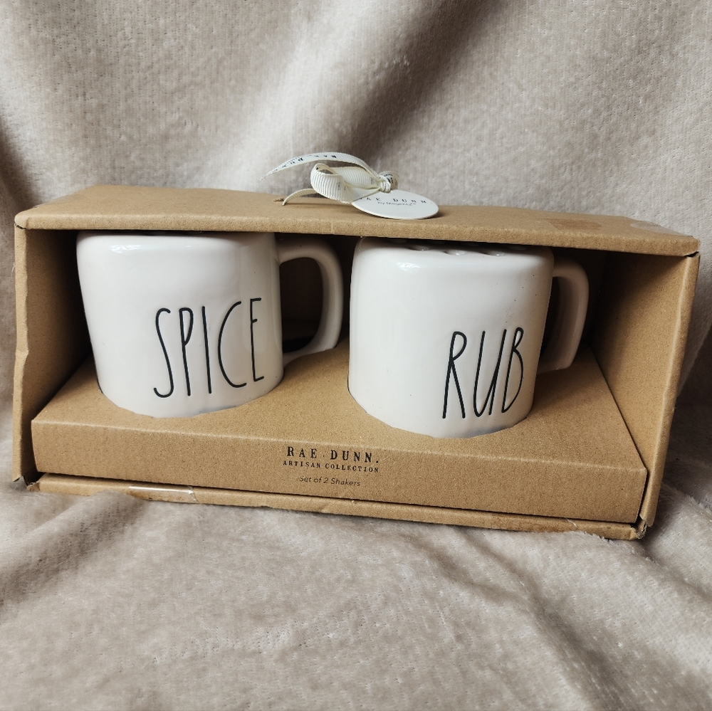 Rae Dunn Ceramic Spice And Rub Shakers 12 Ounces New Barbeque Grill‎